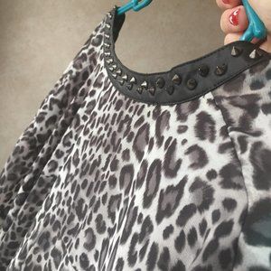 Torrid Cheetah Print Dress Shirt